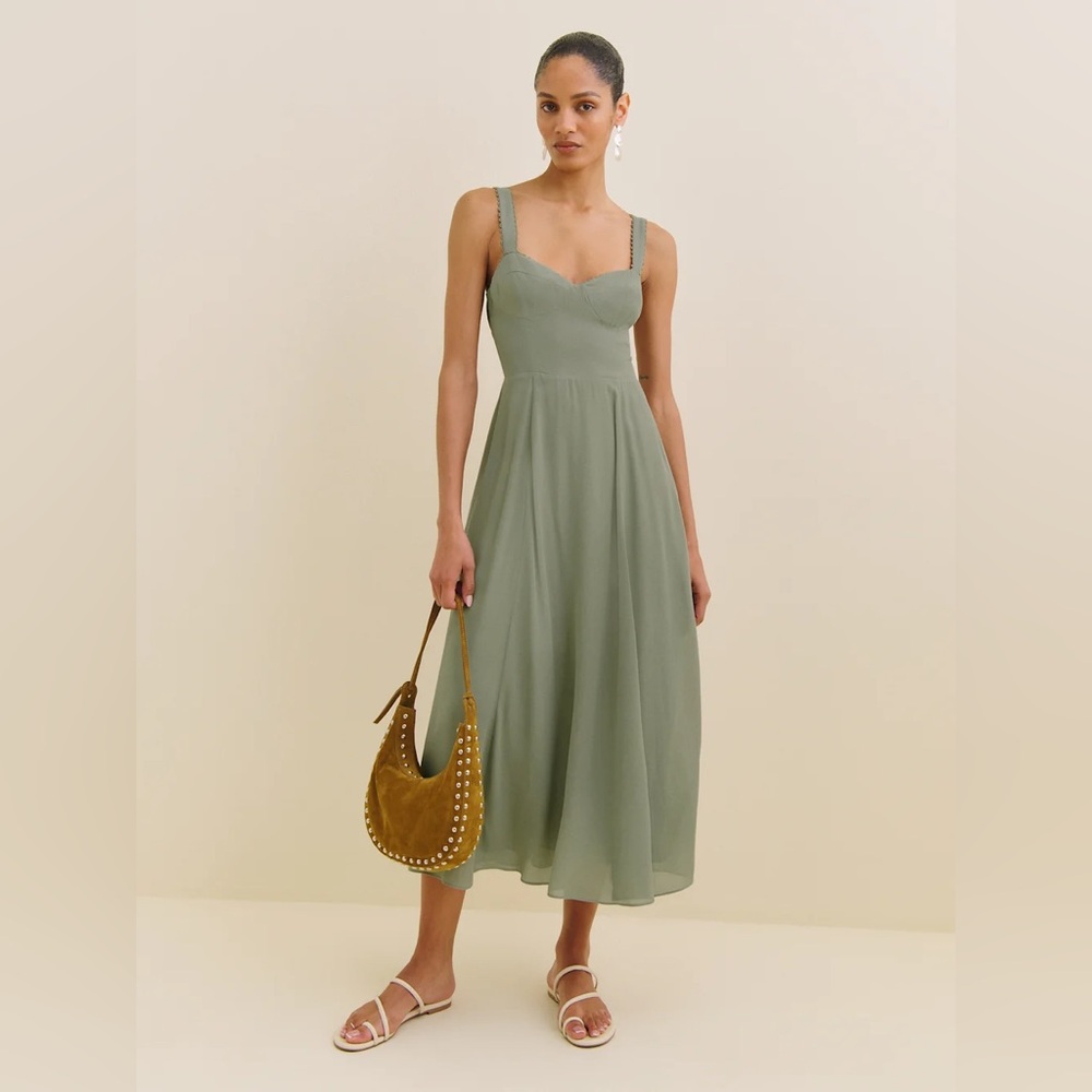 Reformation Lela Seagram Midi Dress
